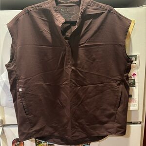 FIGS Espresso Brown Rafaela Scrub Top